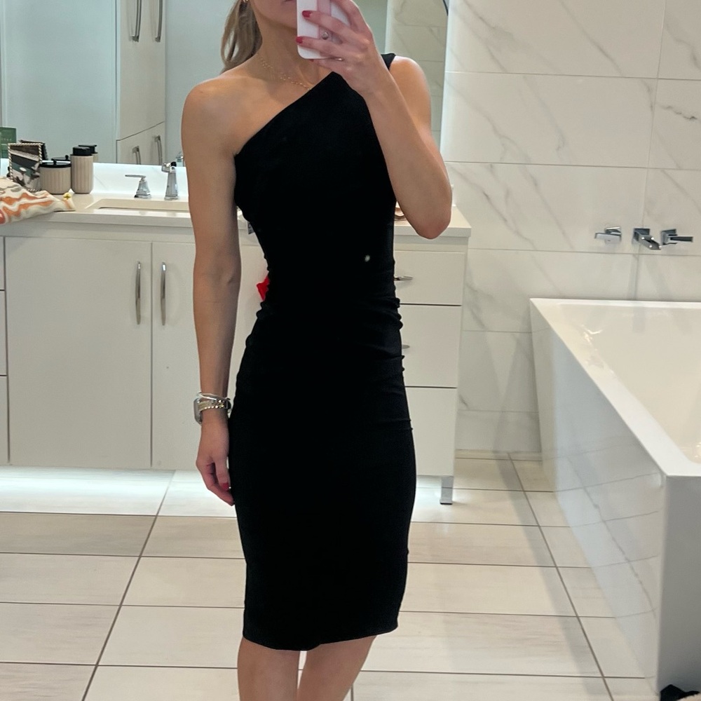 Dress the Population One Shoulder Black Dress